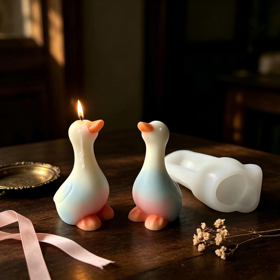 Home Decor Duck - แม่พิมพ์ซิลิโคนรูปเป็ด 3 มิติ แบบใหม่, แม่พิมพ์ทำสบู่เทียนหอมรูปเป็ด DIY