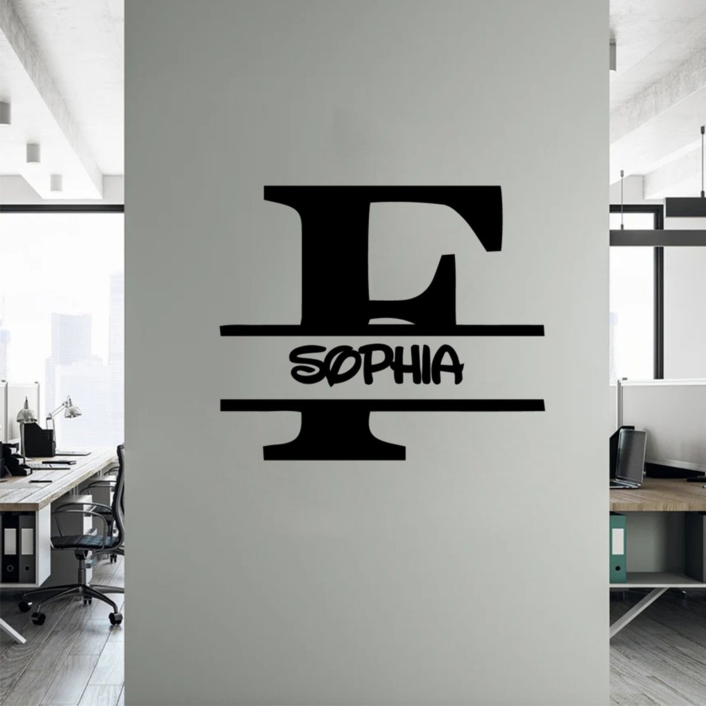 Home Decor Wall Tiles - 1PC Romantic Letter F Custom Text