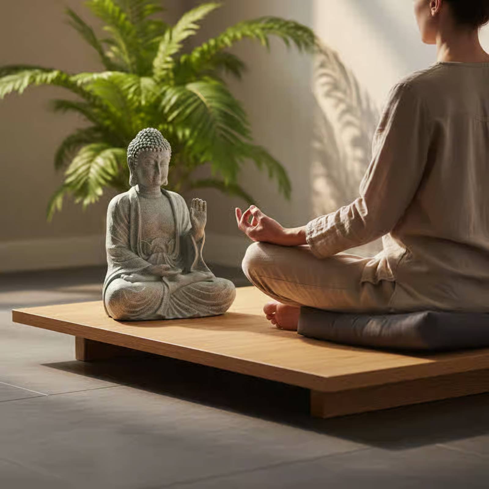Home Decor Zen - ชุดพระพุทธรูปหิน 3 ชิ้น ของตกแต่งบ้าน ของประดับตู้ปลา สไตล์เซน