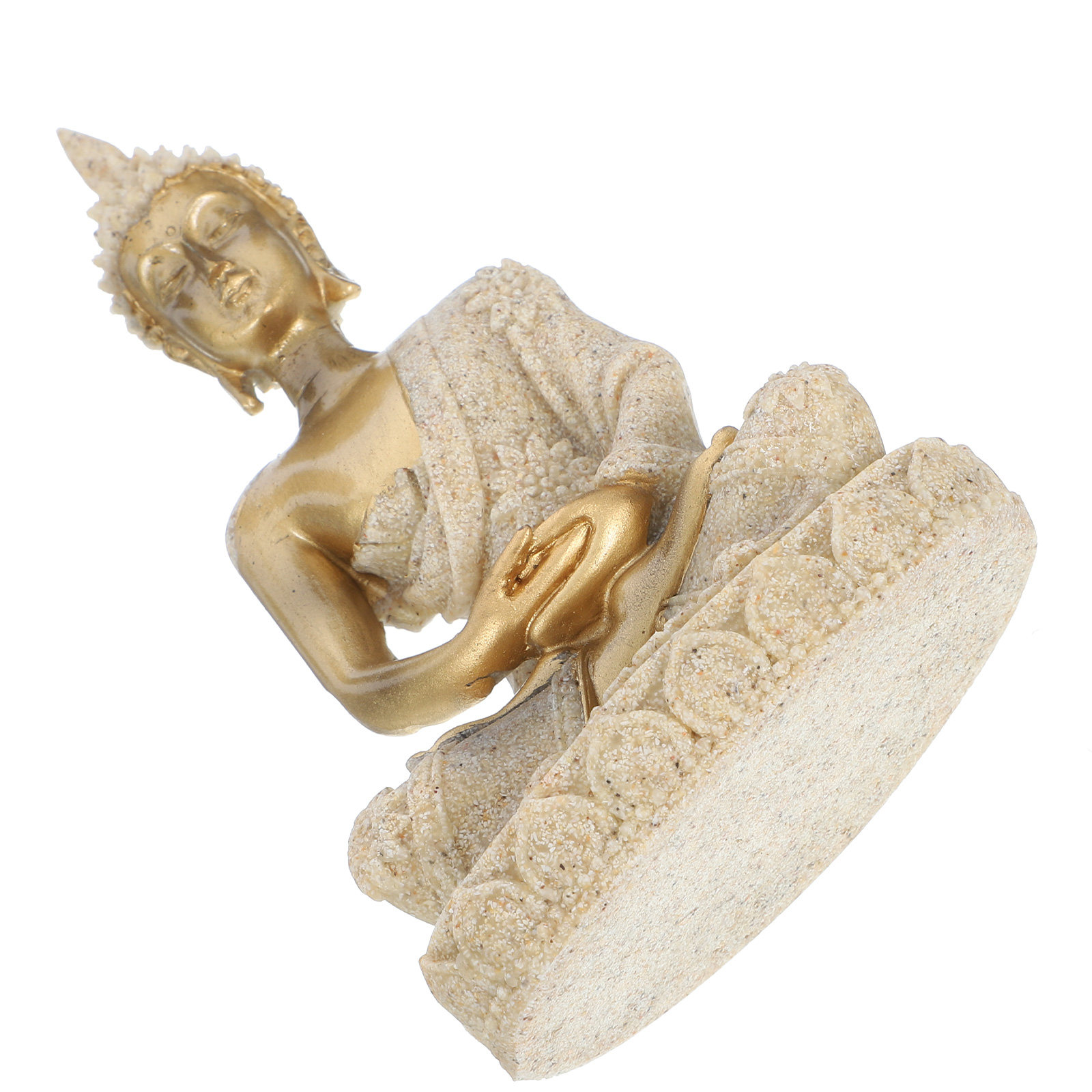 Home Decor Zen - รูปปั้นพระพุทธรูปเรซินสไตล์เรโทร ขนาดกะทัดรัด เหมาะสำหรับวางบนโต๊ะ ชั้นวางของ หรือโต๊ะทำงาน ตกแต่งบ้าน
