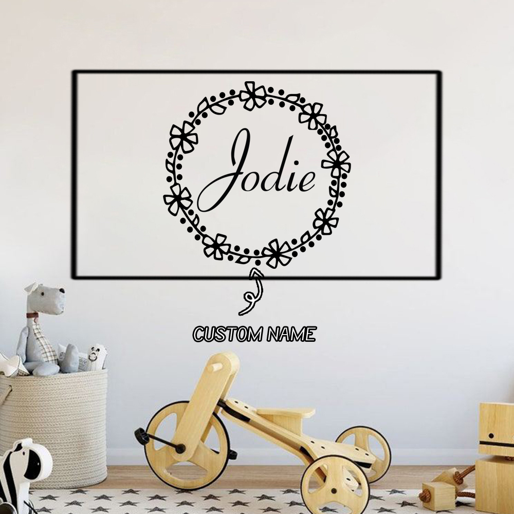 Home Decor Wall Tiles - 1 ชิ้น พวงหรีดน่ารัก ข้อความแบบกำหนดเอง อุปกรณ์ตกแต่งบ้าน ตกแต่งห้องนั่งเล่น