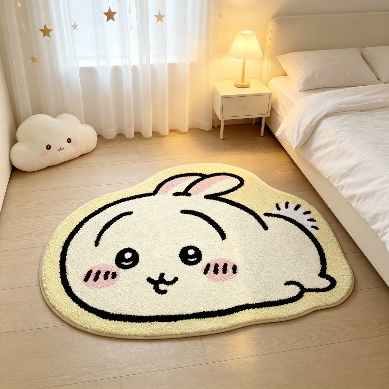 Home Decor Japanese - -ชิอิคาวะ！！！ พรมการ์ตูนอนิเมะ ฮาจิวาเระ อุซากิ พรมปูพื้นขนนุ่ม พรมกันลื่นสำหรับห้องน้ำ