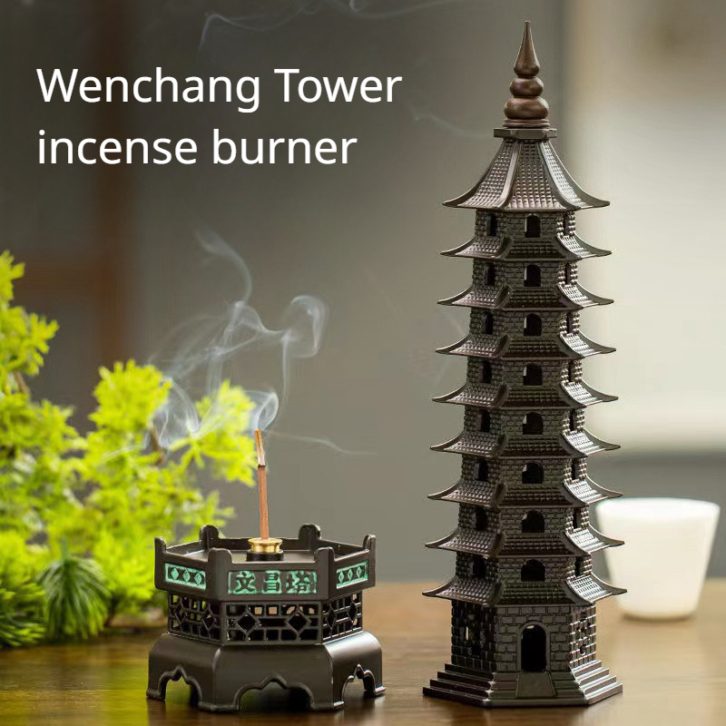 Home Decor Humacao - Wenchangta กระถางธูปลวดธูป, แท่นจุดเครื่องหอมย้อนยุคบ้านในร่มบรรพบุรุษของตกแต่งวัดอุปกรณ์น้ำมันหอมระเหย