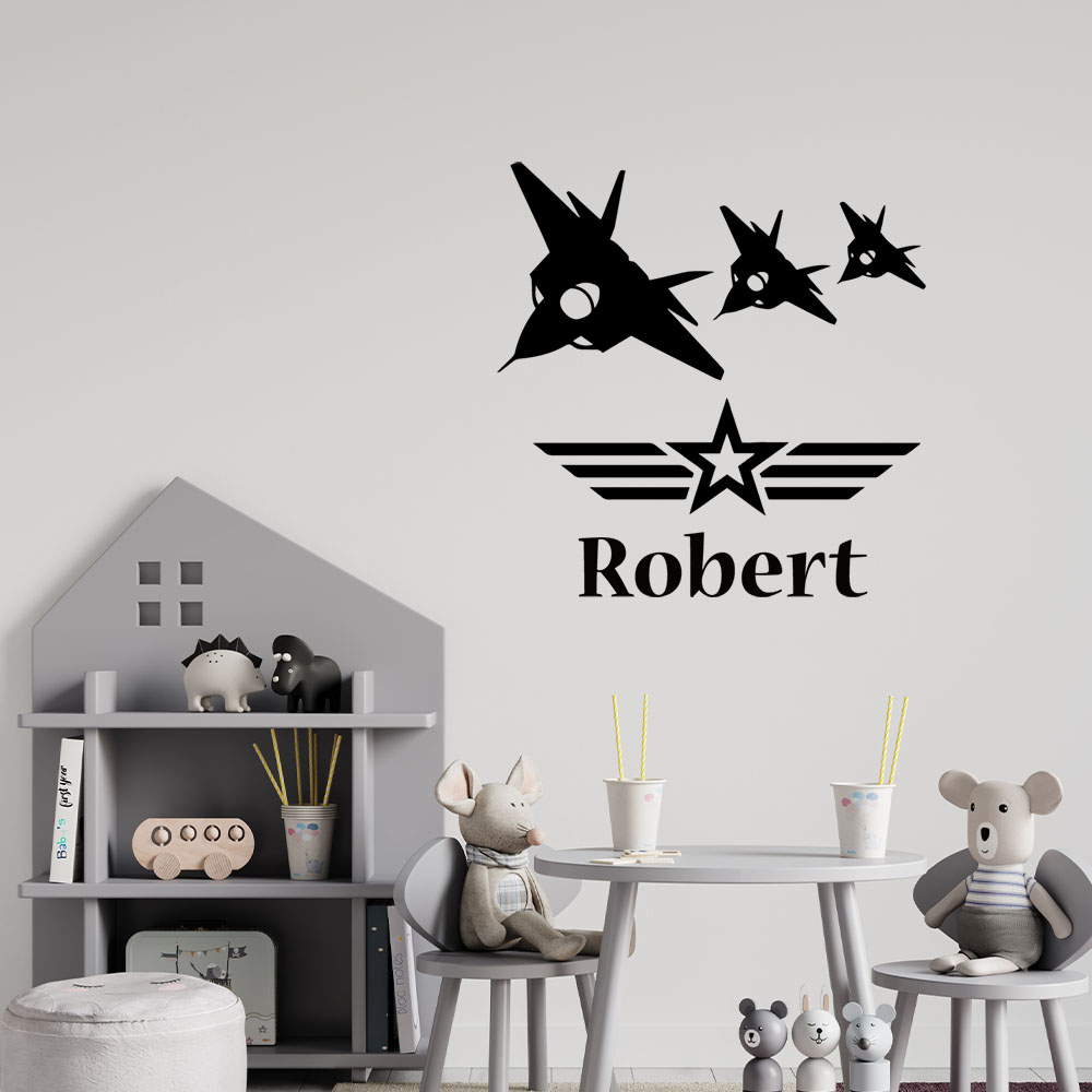 Home Decor Wall Tiles - เครื่องบินการ์ตูน 1 ชิ้น ตกแต่งบ้านได้ตามต้องการ ของตกแต่งอะคริลิกสมัยใหม่ สำหรับตกแต่งบ้าน