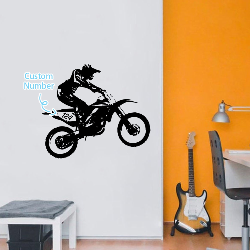 Home Decor Wall Tiles - 1PC DIY นักขี่มอเตอร์ไซค์สติ๊กเกอร์ติดผนังแบบกำหนดเองคนรักสัตว์อุปกรณ์ตกแต่งบ้านสำหรับตกแต่งประตูภาพจิตรกรรมฝาผนัง