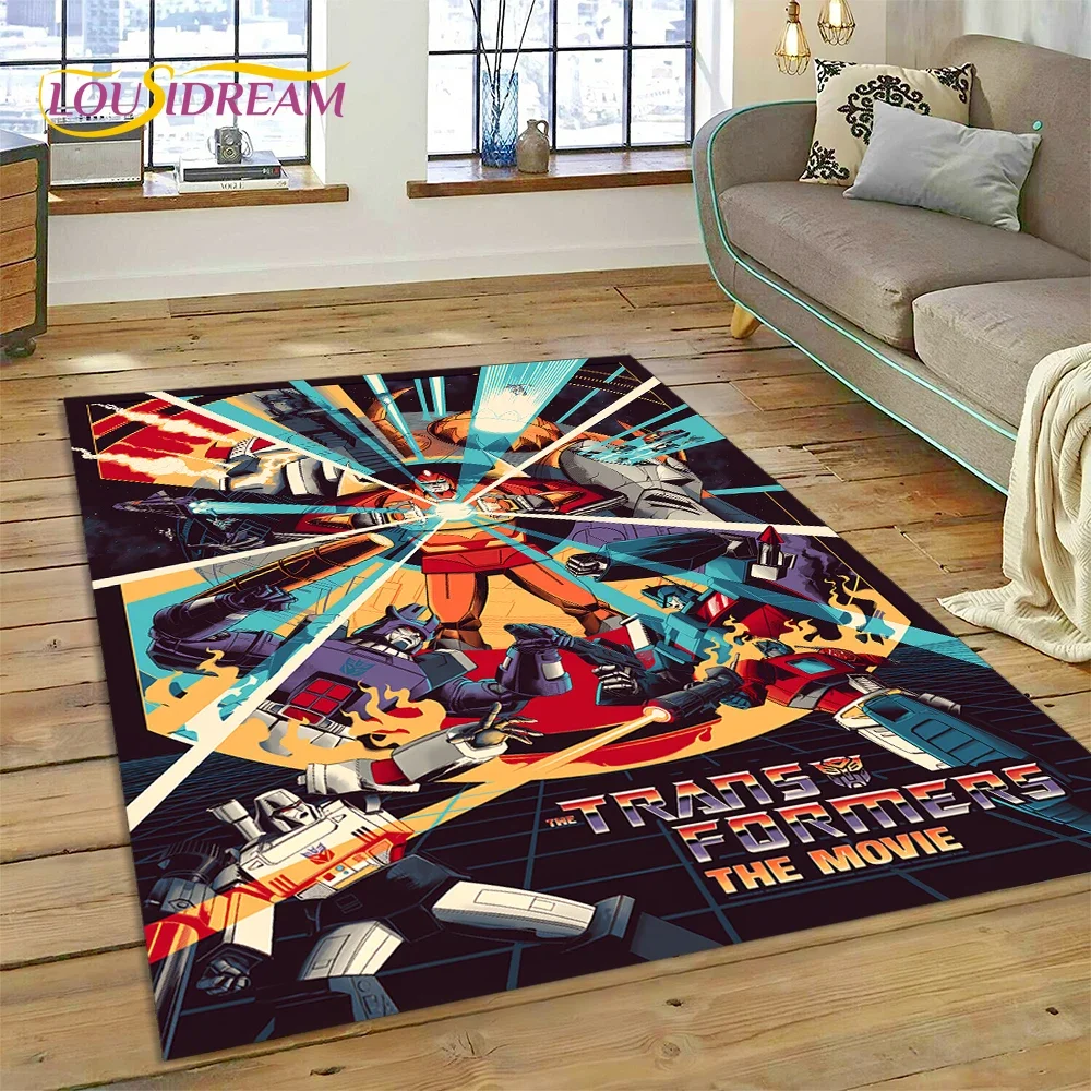 Home Decor Online Free - การ์ตูนที-ทรานส์ฟอร์เมอร์ส ออโตบอทส์ 3D พรมสำหรับห้องนอนห้องนั่งเล่นตกแต่งโซฟาบ้าน, เด็กเล่นเกมขนาดใหญ่ตกแต่งพรมปูพื้น