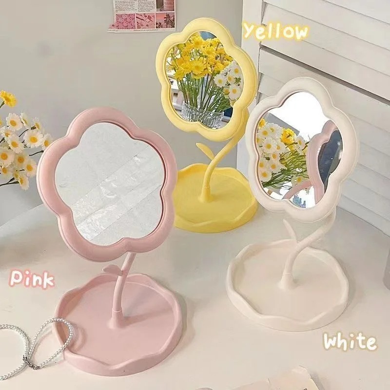 Home Decor Online Free - กระจกตกแต่งโต๊ะทำงาน กระจกดอกไม้ ดีไซน์สร้างสรรค์ สำหรับหอพัก โต๊ะทำงาน กระจกสไตล์เน็ตไอดอล