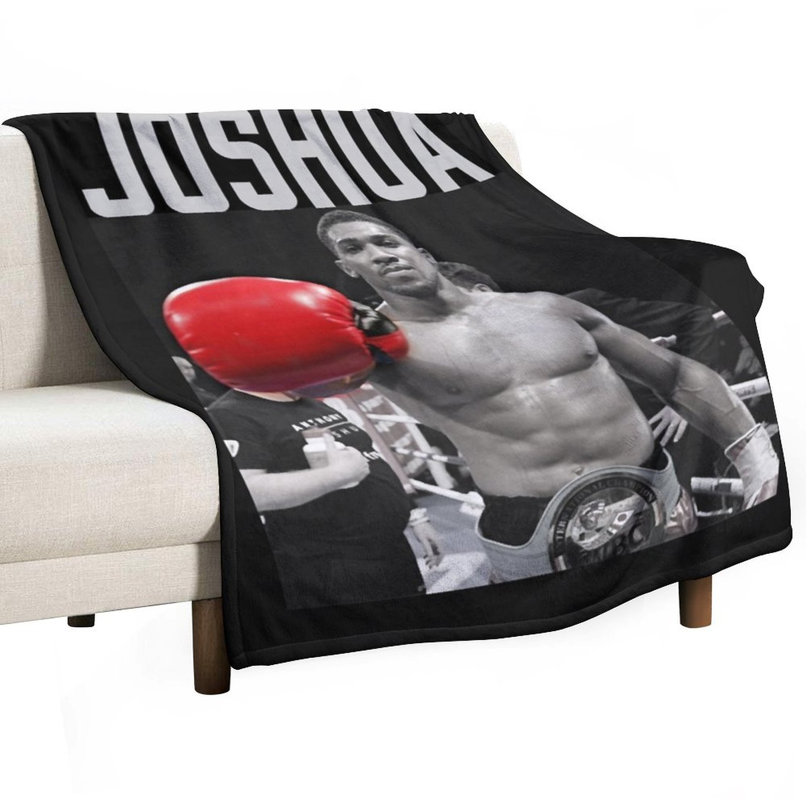 Home Decor Png - Anthony Joshua Classic T-Shirt.png ผ้าห่มคลุมเตียงสไตล์เรโทรสำหรับฤดูหนาว ตกแต่งเตียง