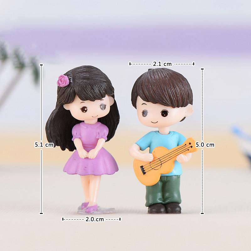 ตุ๊กตาคู่รักกีตาร์จิ๋ว ชายหญิง - Home Decor Korea บทวิจารณ์และราคา
