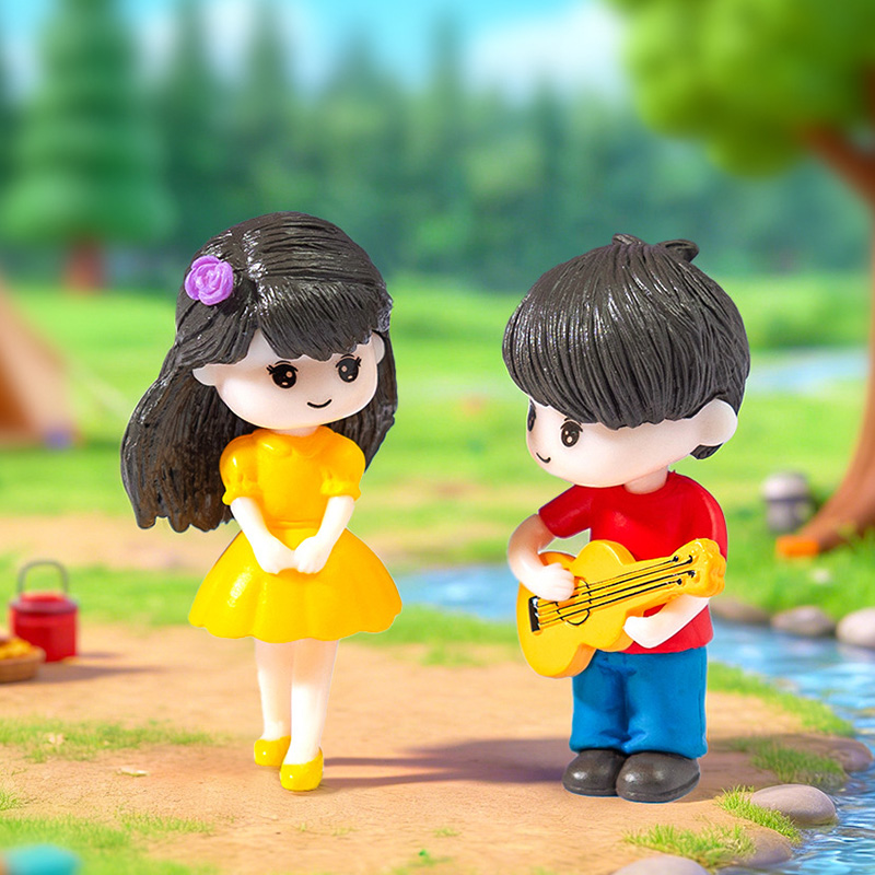 ตุ๊กตาคู่รักกีตาร์จิ๋ว ชายหญิง - Home Decor Korea บทวิจารณ์และราคา