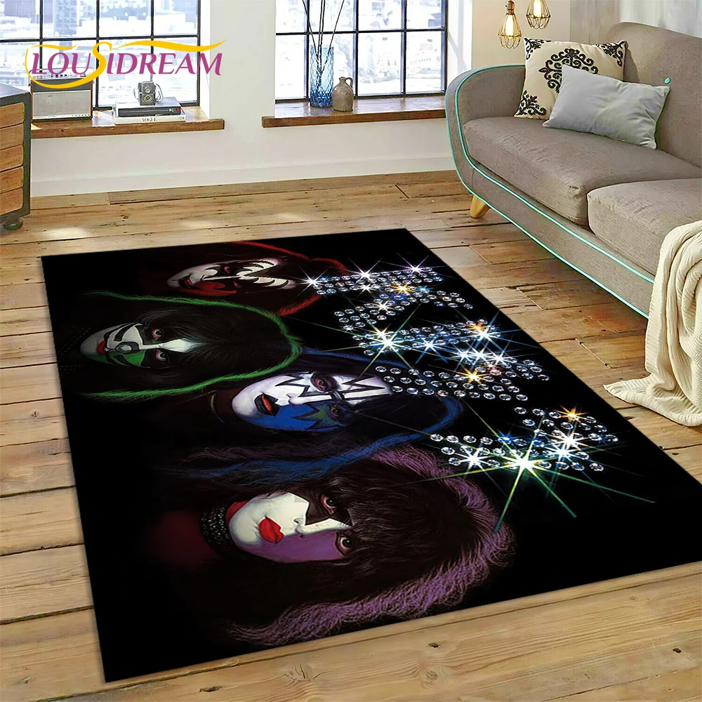 พรมลายร็อคแบบ3D Kiss พรมสำหรับ - Home Decor Online Free บทวิจารณ์และราคา