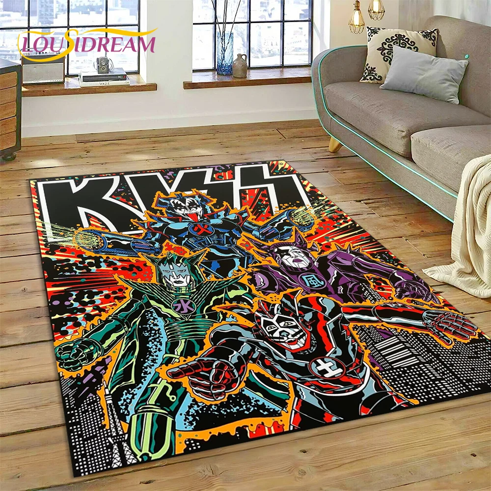 พรมลายร็อคแบบ3D Kiss พรมสำหรับ - Home Decor Online Free บทวิจารณ์และราคา