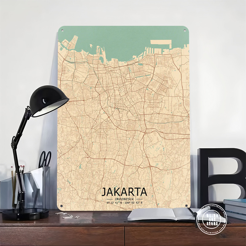 โปสเตอร์แผนที่วินเทจกรุงจาการ์ - Home Decor Jakarta บทวิจารณ์และราคา