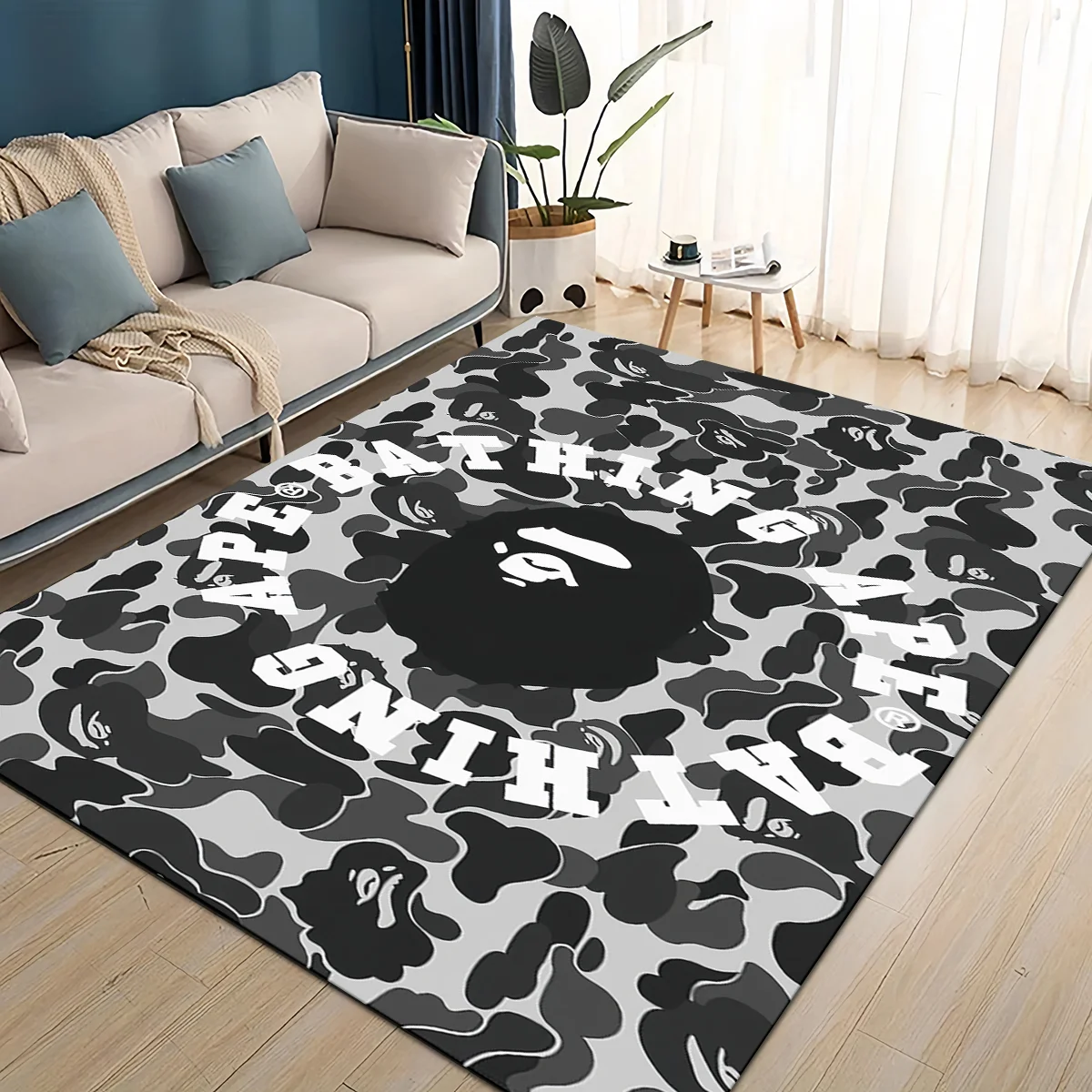 พรมลายการ์ตูน B-BAPE สไตล์ใหม่ - Home Decor Online Free บทวิจารณ์และราคา