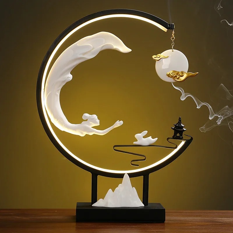 FX-1  กระถางธูปแบบไหลย้อนดีไซน - Home Decor Zen บทวิจารณ์และราคา