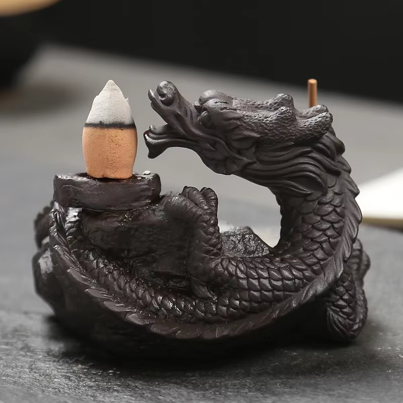 ที่วางธูปเซรามิกรูปมังกรแบบไหล - Home Decor Humacao บทวิจารณ์และราคา