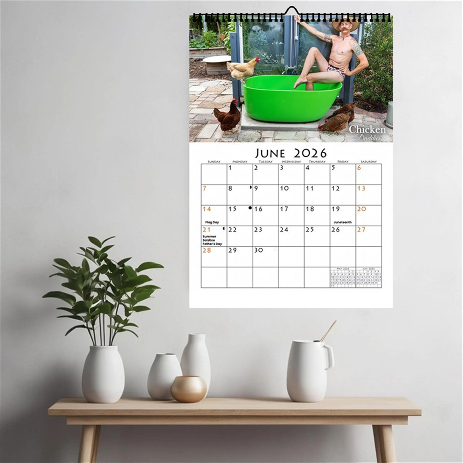 ปฏิทินติดผนังปี 2026 ลายไก่ตลก - Home Decor White บทวิจารณ์และราคา