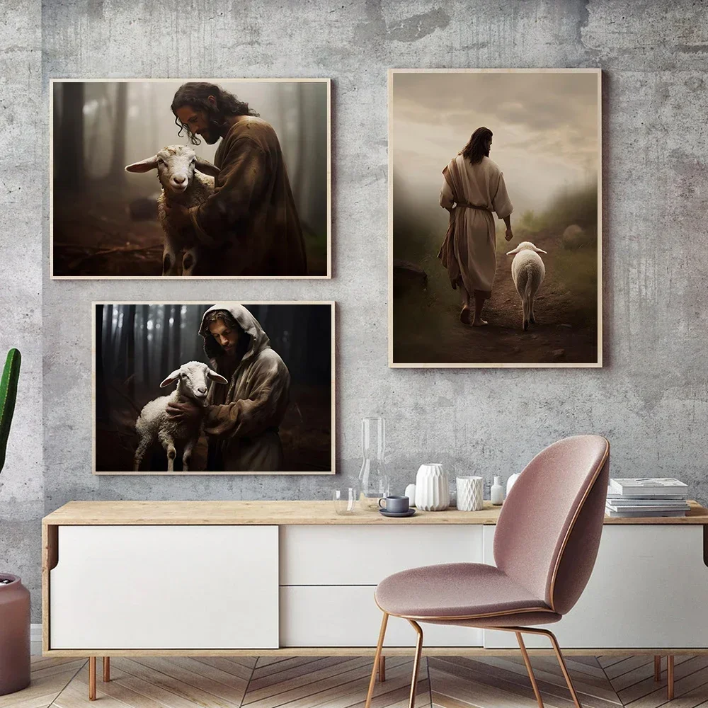 พระเยซูคริสต์เดินบนน้ํามือของพ - Home Decor Jesus บทวิจารณ์และราคา