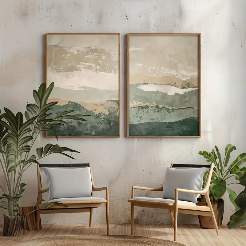 2 ชิ้น/เซ็ต วาบิ ซาบิ ภาพพิมพ์ - Home Decor Korea บทวิจารณ์และราคา