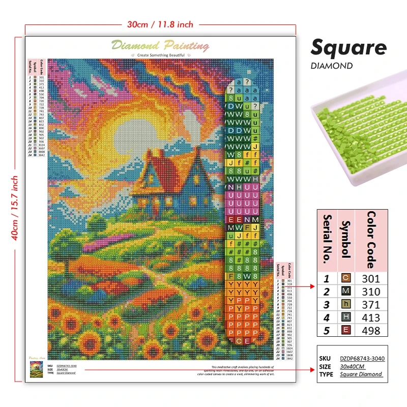 ชุดภาพวาดเพชร DIY สไตล์ย้อนยุค - Home Decor Tokyo บทวิจารณ์และราคา