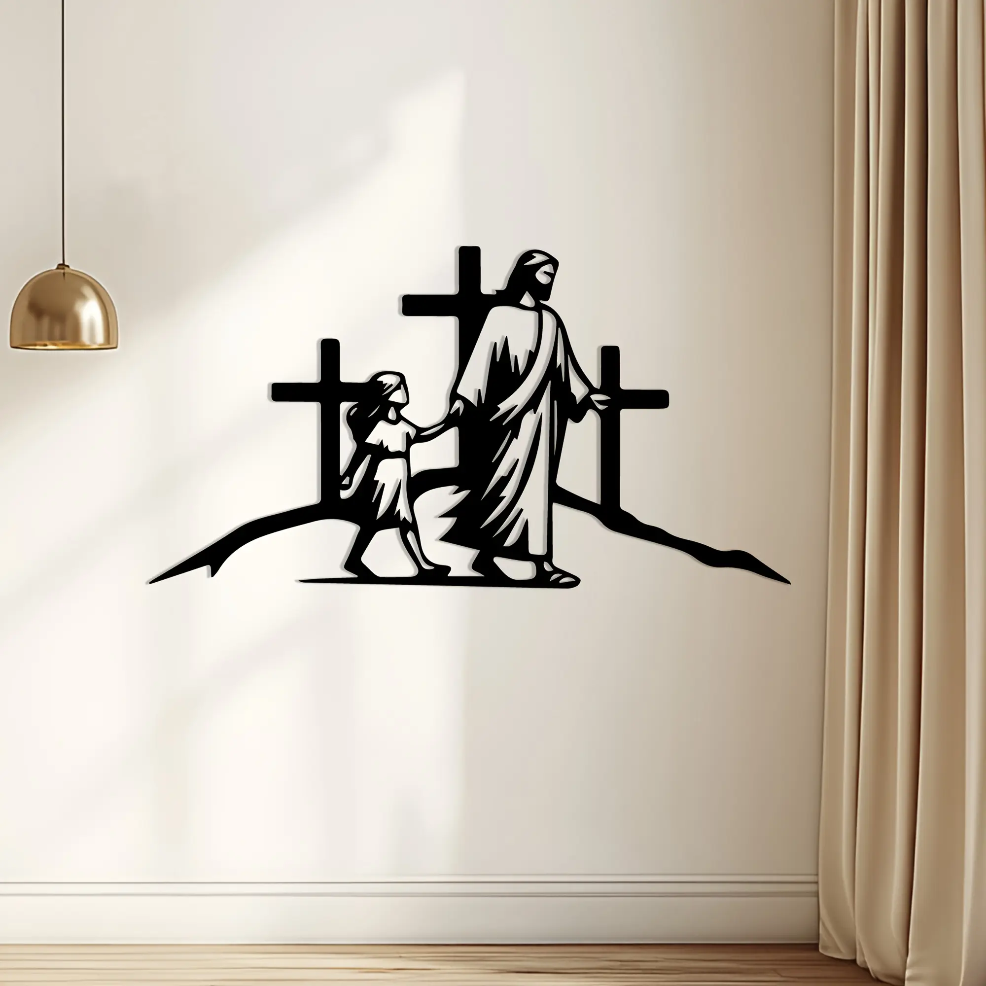 CIFBUY งานศิลปะติดผนังรูปไม้กา - Home Decor Jesus บทวิจารณ์และราคา