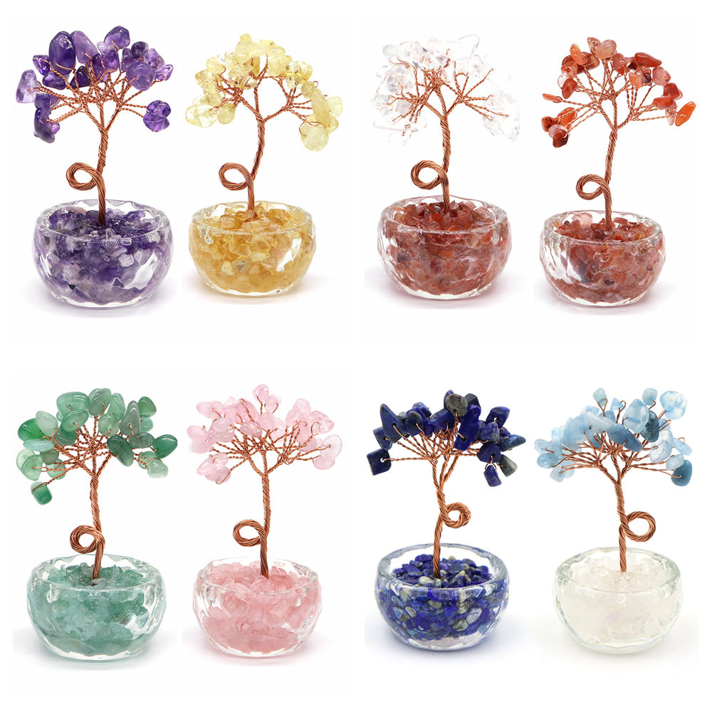 ต้นไม้นำโชคคริสตัลอัญมณีธรรมชา - Home Decor Solution บทวิจารณ์และราคา
