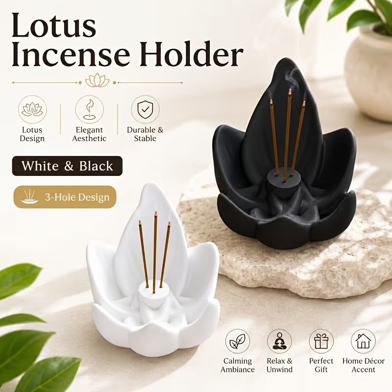 เตาเผาธูปทรงดอกบัวสไตล์จีนเซน  - Incense Stick Holder บทวิจารณ์และราคา