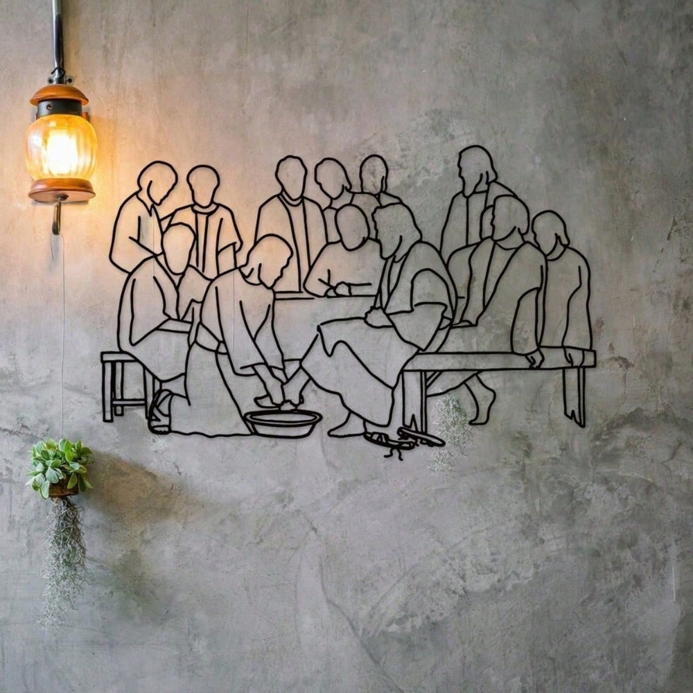 งานศิลปะติดผนังโลหะของพระเยซูแ - Home Decor Jesus บทวิจารณ์และราคา