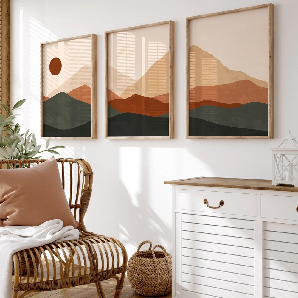 3 ชิ้น/เซ็ต ภาพพิมพ์บนผ้าใบลาย - Home Decor Japanese บทวิจารณ์และราคา