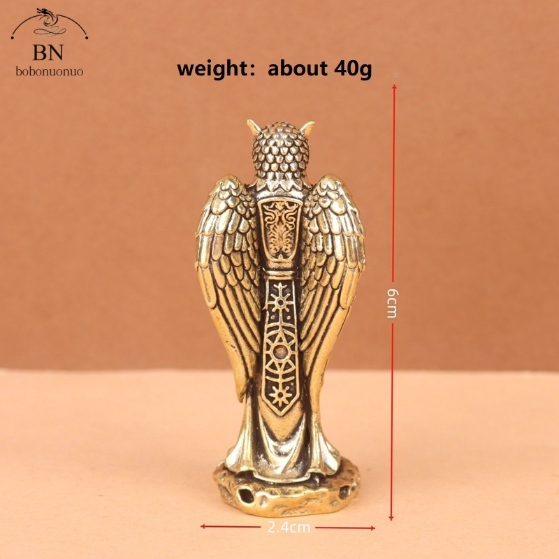 รูปปั้นนกฮูกทองเหลืองสไตล์เรโท - Home Decor Korea บทวิจารณ์และราคา
