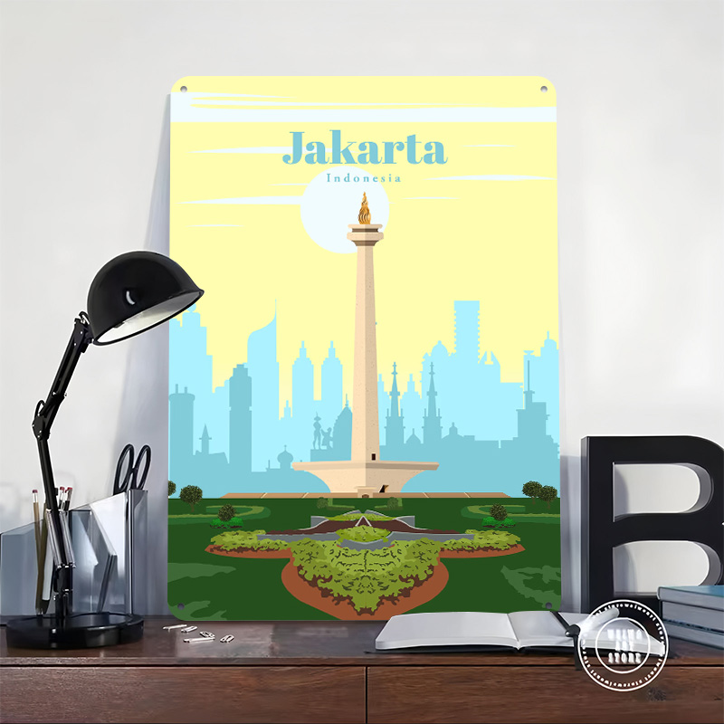 เดินทางไปจาการ์ตา พิมพ์โปสเตอร - Home Decor Jakarta บทวิจารณ์และราคา