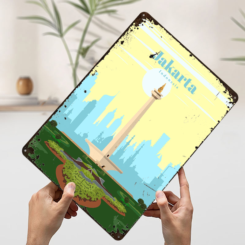 เดินทางไปจาการ์ตา พิมพ์โปสเตอร - Home Decor Jakarta บทวิจารณ์และราคา