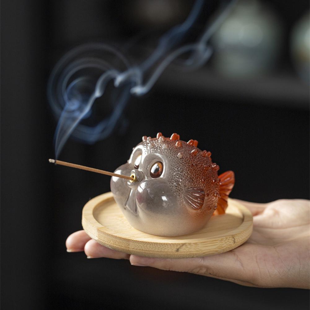 ที่ใส่ธูปปลาปักเป้า ที่ใส่ธูปร - Incense Stick Holder บทวิจารณ์และราคา