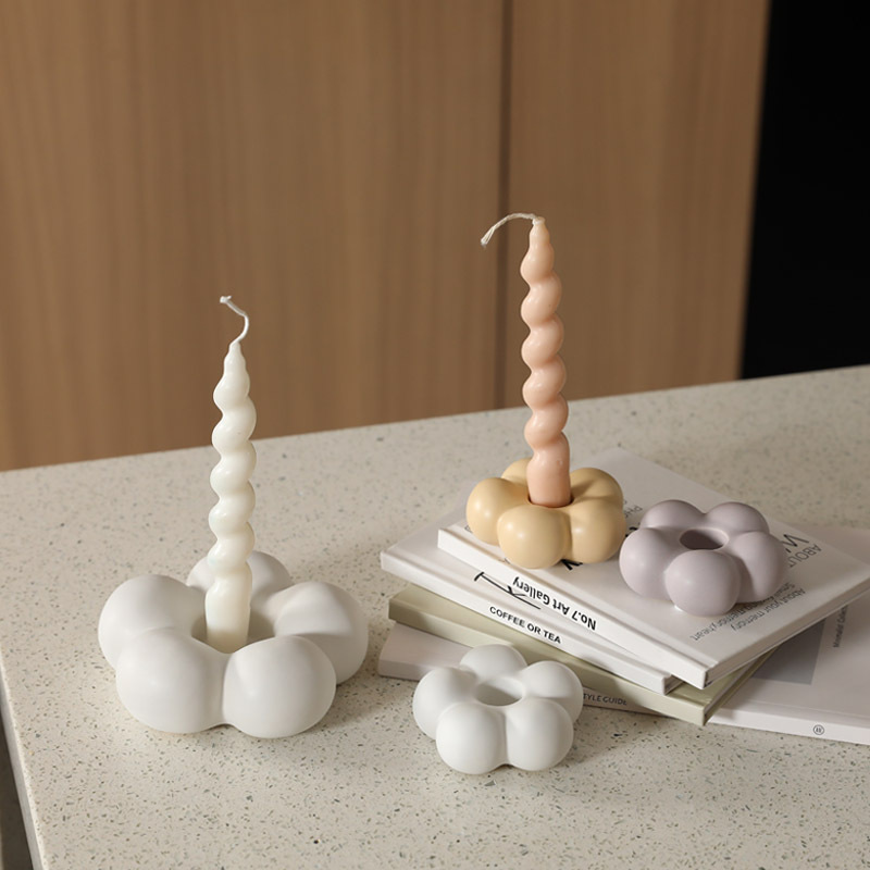 เชิงเทียนพอร์ซเลนสีขาวรูปดอกไม - Home Decor White บทวิจารณ์และราคา