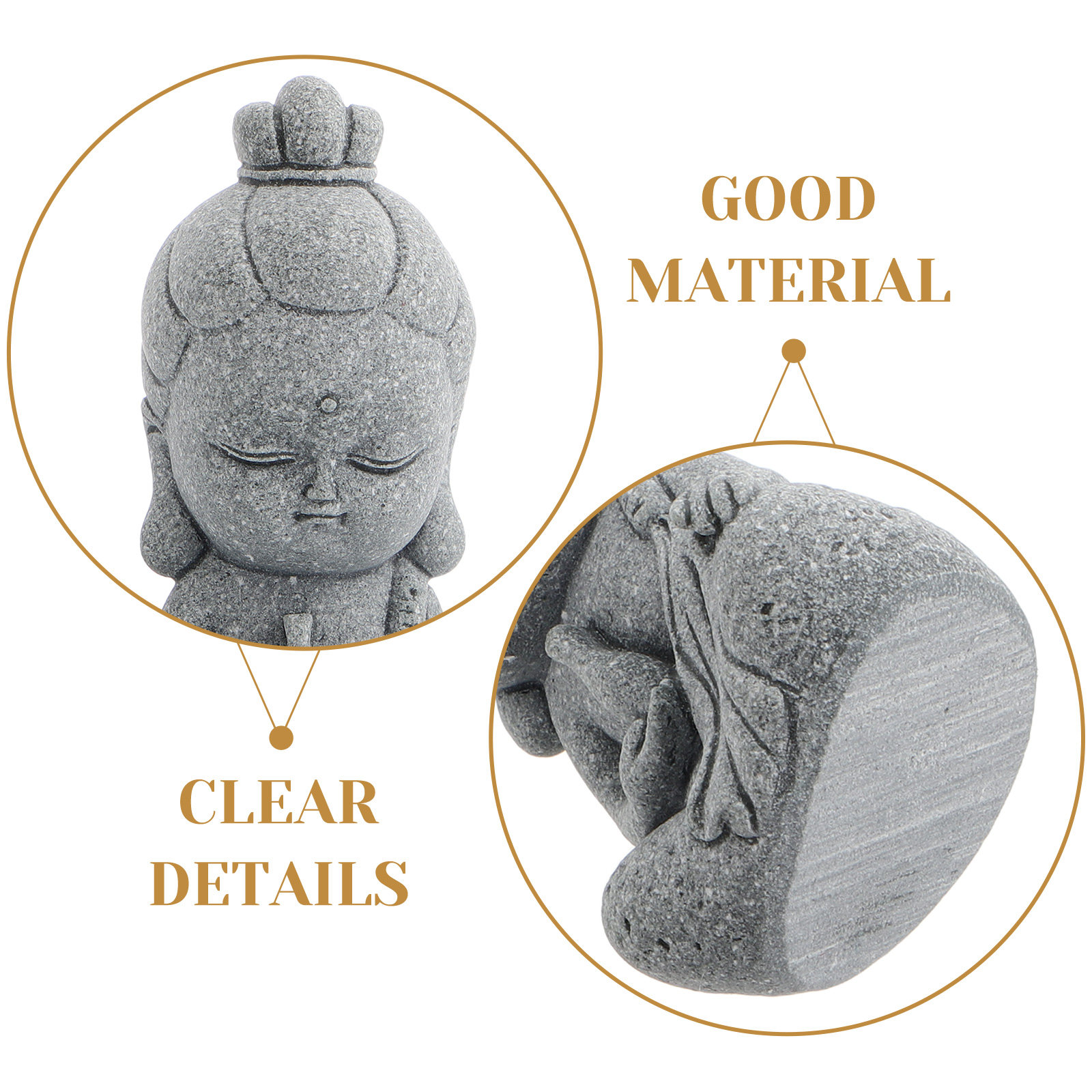 พระพุทธรูปหินขนาดเล็กแบบกวนอิม - Home Decor Zen บทวิจารณ์และราคา