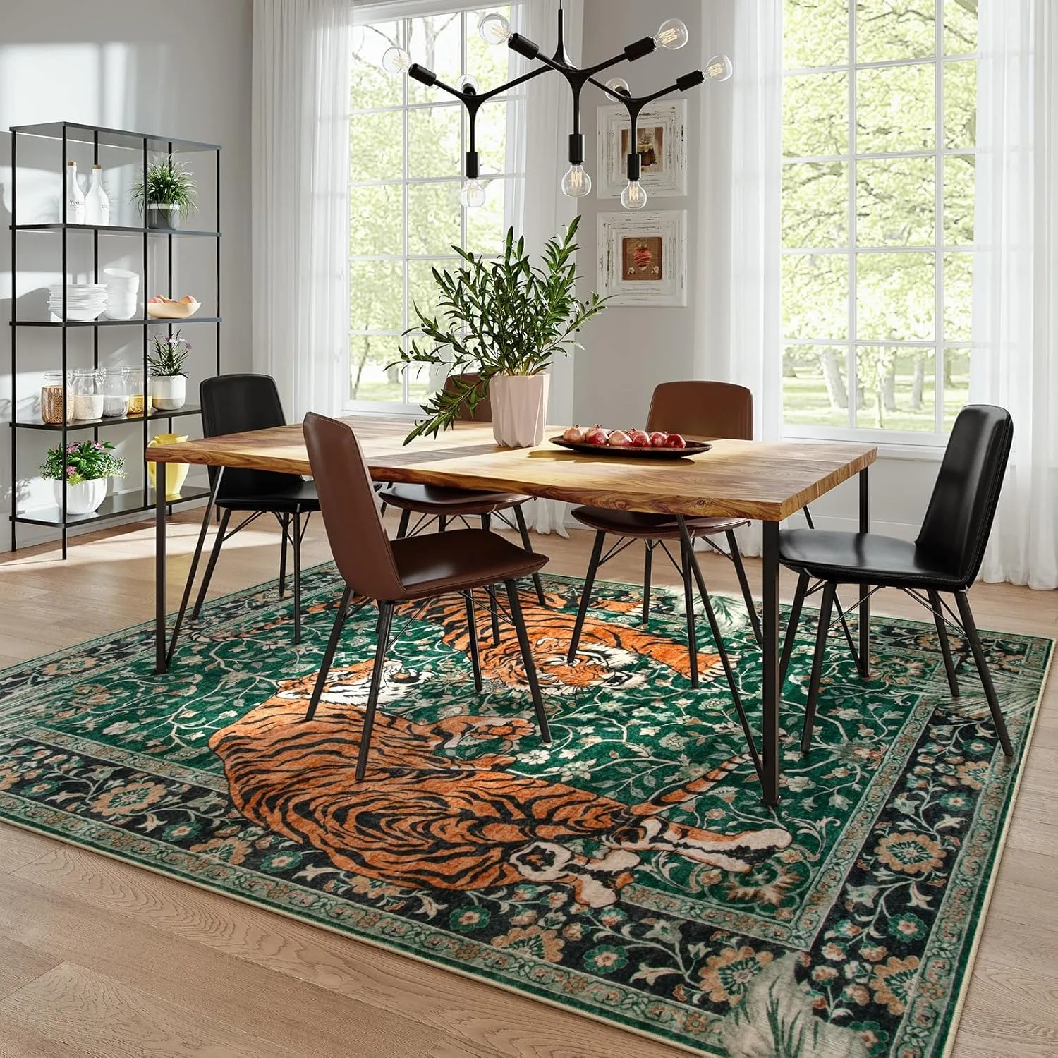 พรมลายเสือป่าสำหรับห้องนั่งเล่ - Home Decor Online Free บทวิจารณ์และราคา