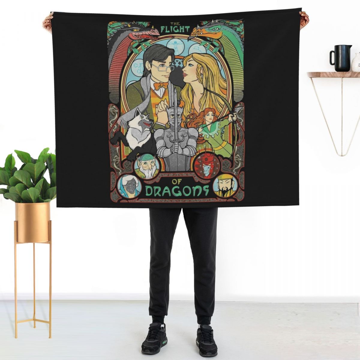 เสื้อยืดลาย Flight of Dragons  - Home Decor Png บทวิจารณ์และราคา