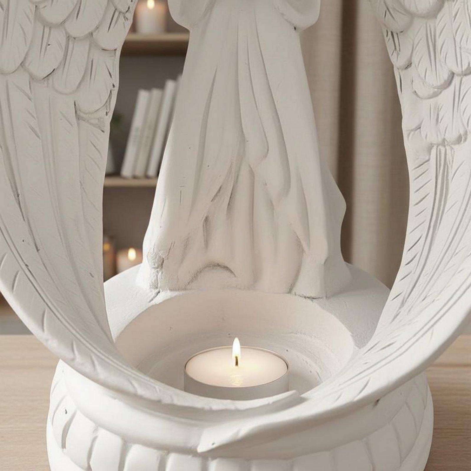 รูปปั้นนางฟ้าเรซินสีขาว ดีไซน์ - Home Decor White บทวิจารณ์และราคา