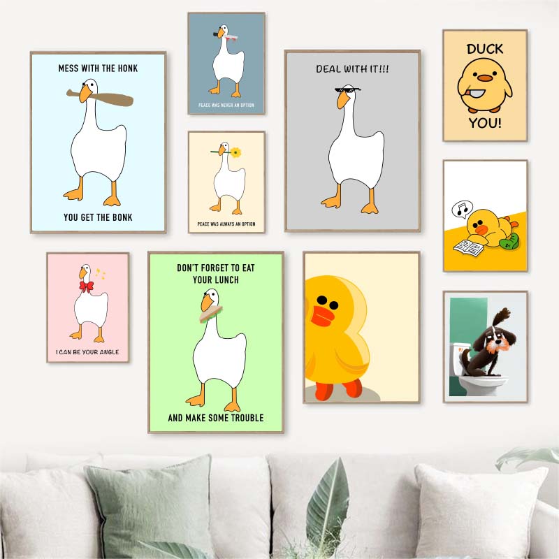 โปสเตอร์และภาพพิมพ์ลายมีมตลกๆ  - Home Decor Duck บทวิจารณ์และราคา
