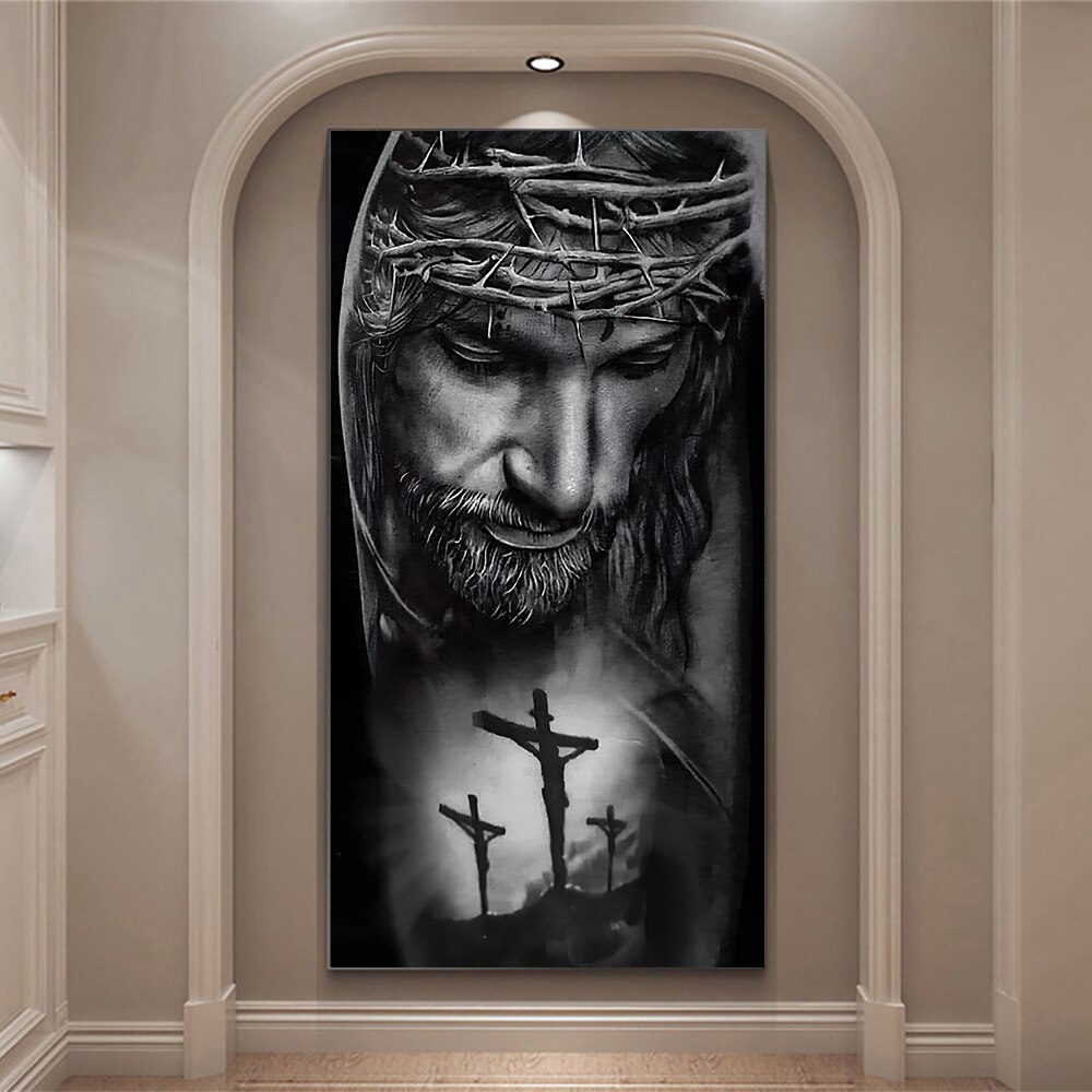 ศิลปะบนผืนผ้าใบพระเยซูมงกุฎหนา - Home Decor Jesus บทวิจารณ์และราคา
