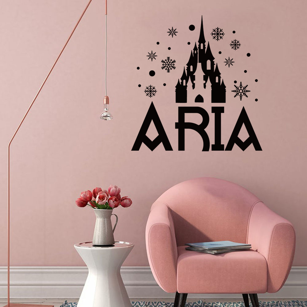 1PC น่ารักปราสาทเกล็ดหิมะข้อคว - Home Decor Wall Tiles บทวิจารณ์และราคา
