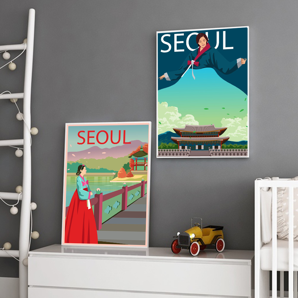 1 ชิ้น ภาพวาดบนผืนผ้าใบไร้กรอบ - Home Decor Korea บทวิจารณ์และราคา