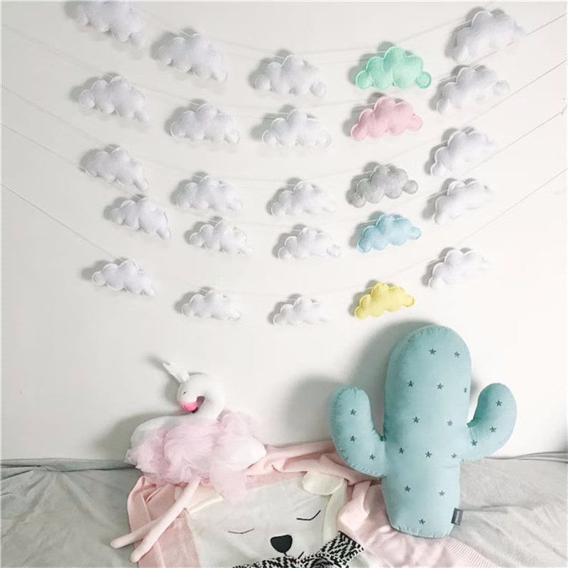 Nordic Felt Cloud Garlands Str - Home Decor Korea บทวิจารณ์และราคา